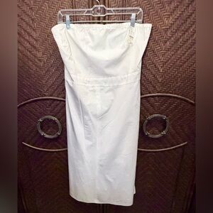 NWT J. Crew Strapless Dress Size 12 White 100% Cotton Summer Spring MSRP $69.99